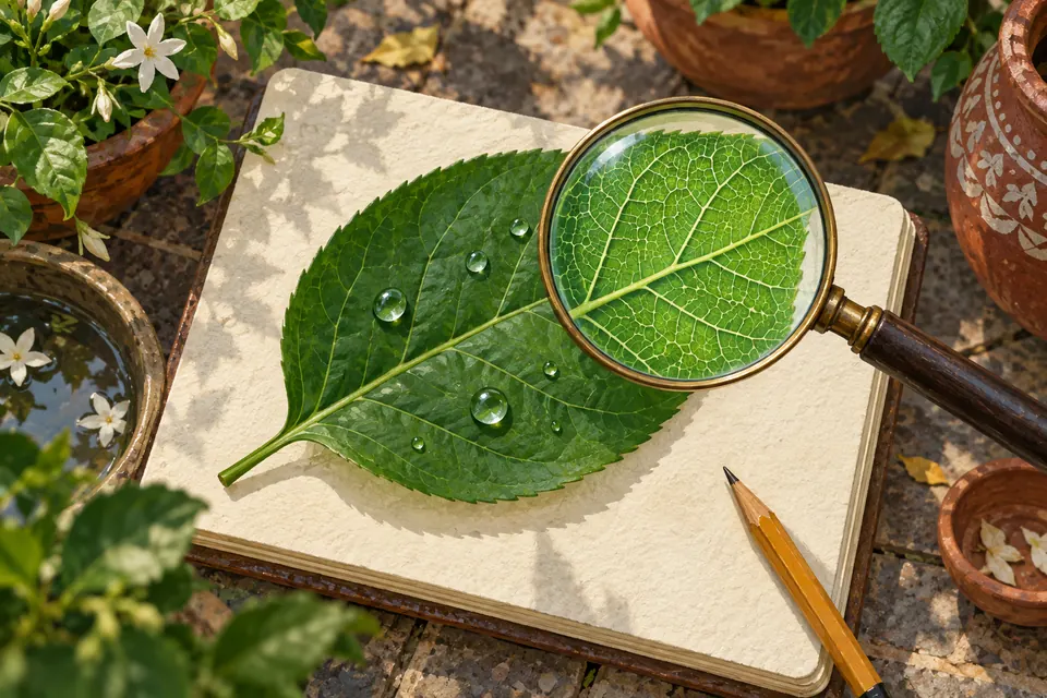 एक पत्ती में रास्तों का जाल?